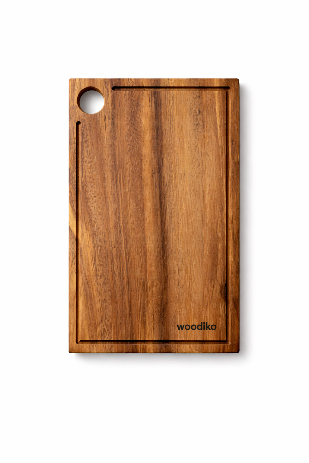 WOODIKO Mahogany Grooved Chopping Board – Single Piece Solid Wood