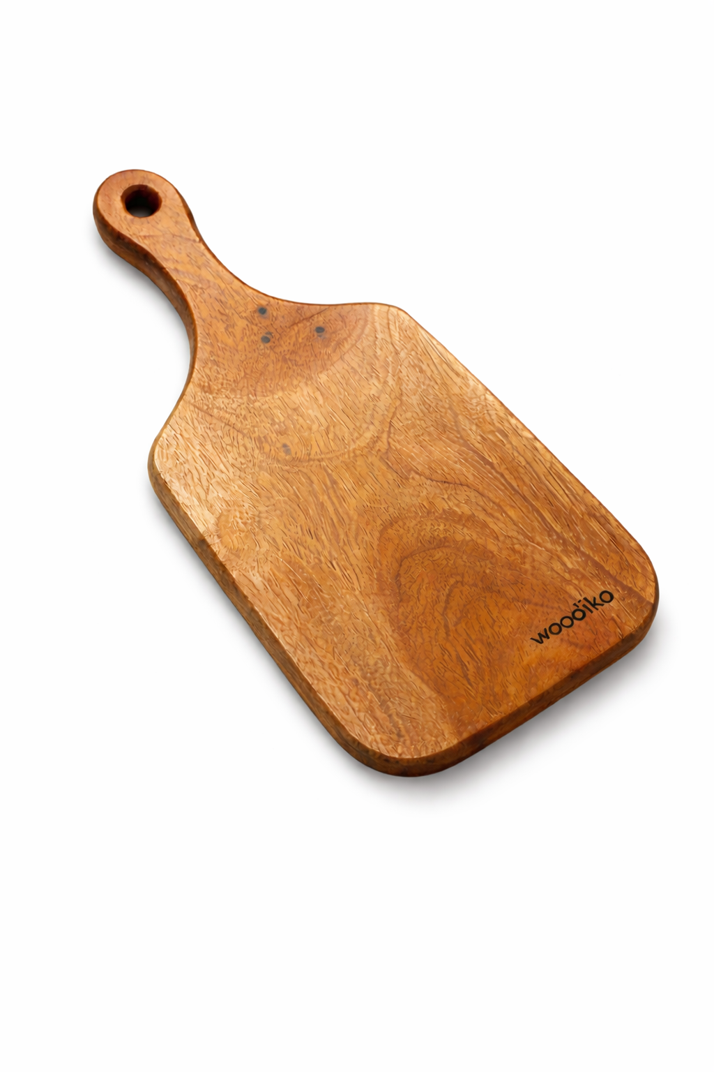 WOODIKO Wooden Paddle Serving Board – Solid Wood with Handle
