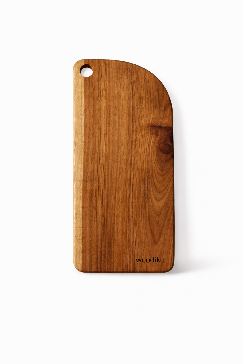 WOODIKO Arc Teak Wood Chopping Board – Single Piece Solid Teak | Food-Safe Finish